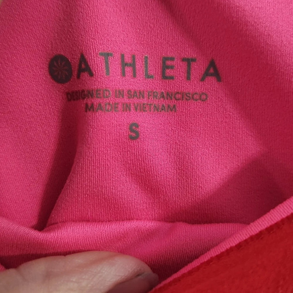 Athleta Revolution lazer cut 7/8 tight Powervita red athleisure woman small - Picture 11 of 16